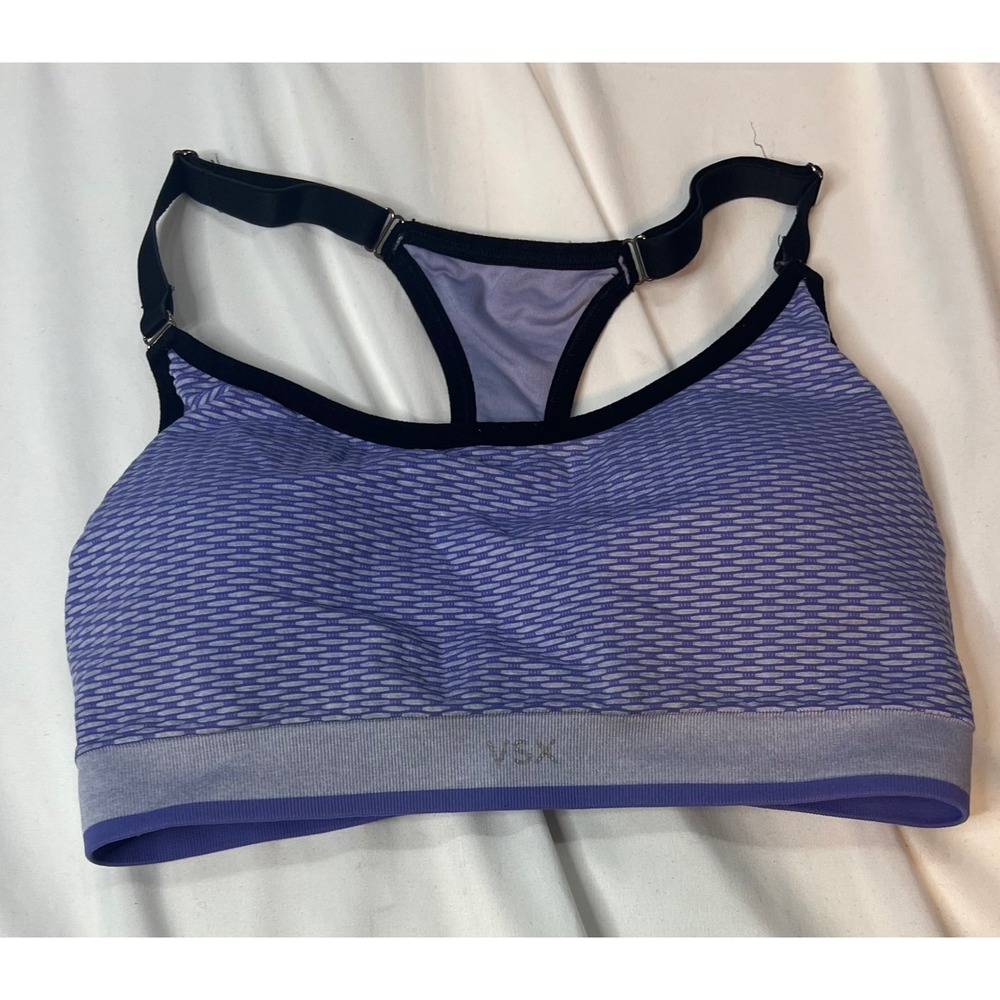 VSX Victoria's Secret Purple Sports Bra Size XS Strapless Bra Athletic Top